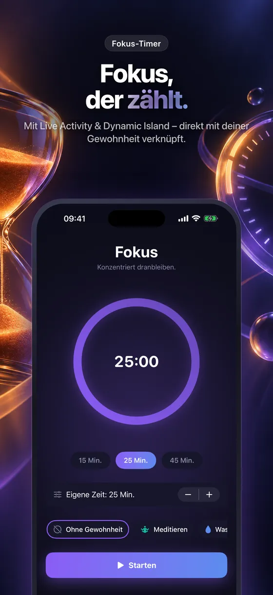 Fokus, der zählt – Fokus-Timer